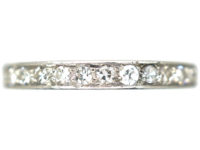 French Art Deco Platinum & Diamond Eternity Ring