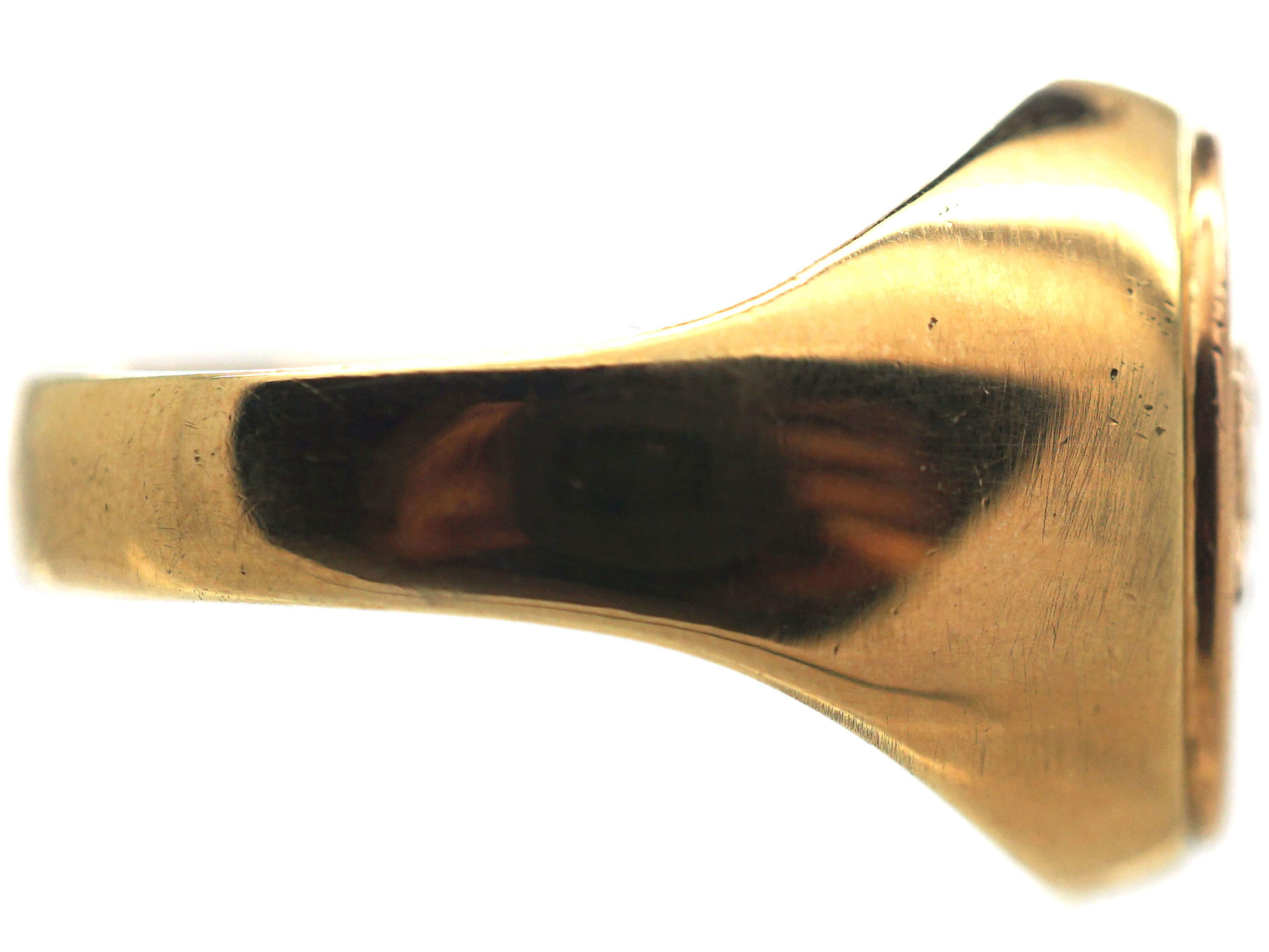 9ct Gold Signet Ring with Welsh Dragon Motif (89P) | The Antique ...