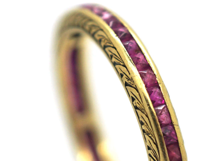 Art Deco 18ct Gold & Ruby Eternity Ring