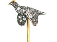 Edwardian Diamond Set Grouse in Flight Tie Pin