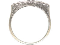 Art Deco 18ct White Gold & Ruby Half Eternity Ring
