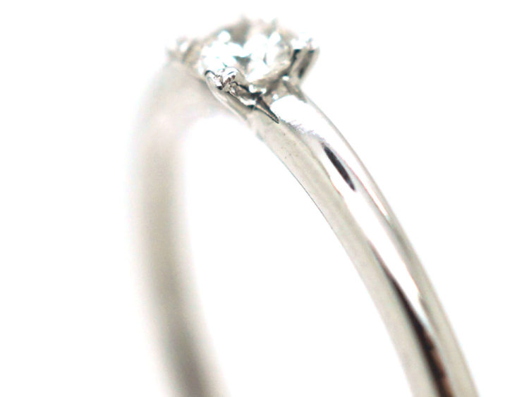 14ct White Gold Diamond Solitaire Ring by Bucherer