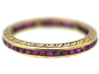 Art Deco 18ct Gold & Ruby Eternity Ring