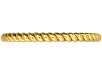 Edwardian 18ct Gold Twist Design Bangle