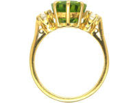 18ct Gold Peridot & Diamond Ring