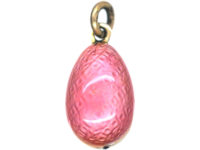 Edwardian Silver & Pink Enamel Egg