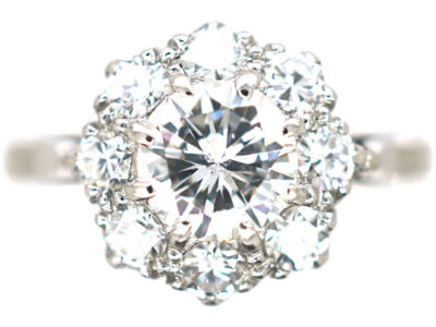Platinum & Diamond Daisy Cluster Ring