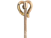 Edwardian 9ct Gold and Pearl Heart tie pin