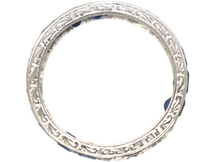 Art Deco Platinum, Sapphire & Diamond Eternity Ring