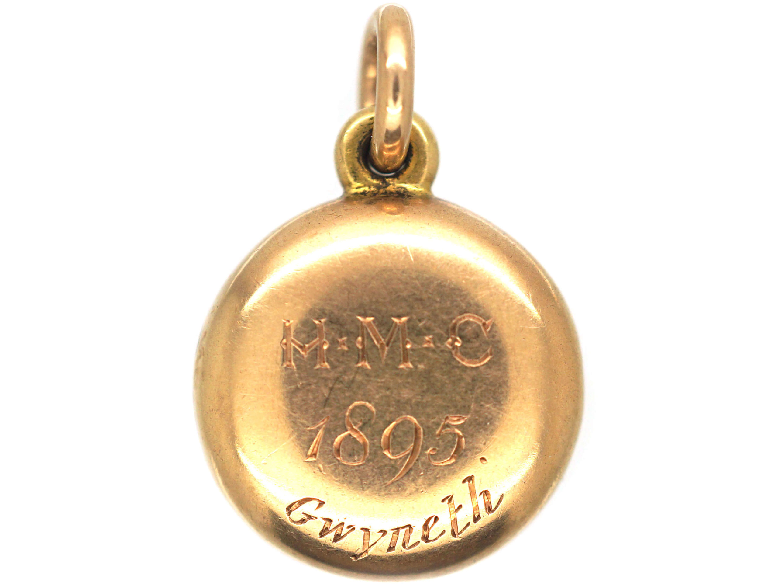 Victorian 15ct Gold Round Locket (200M) The Antique Jewellery Company