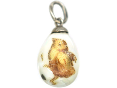 Russian Silver & Enamel Chick Egg