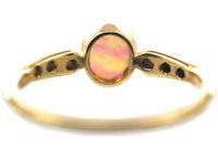 Edwardian 18ct Gold & Platinum Opal & Diamond Ring