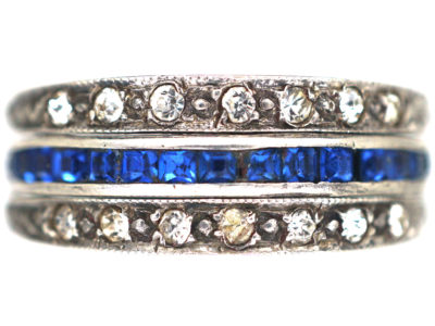 Retro Silver & Paste Flip Over Day & Night Ring