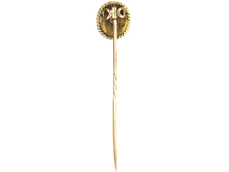 Victorian 15ct Gold Tie Pin set with a Garnet
