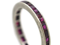 Art Deco 18ct White Gold & Ruby Eternity Ring