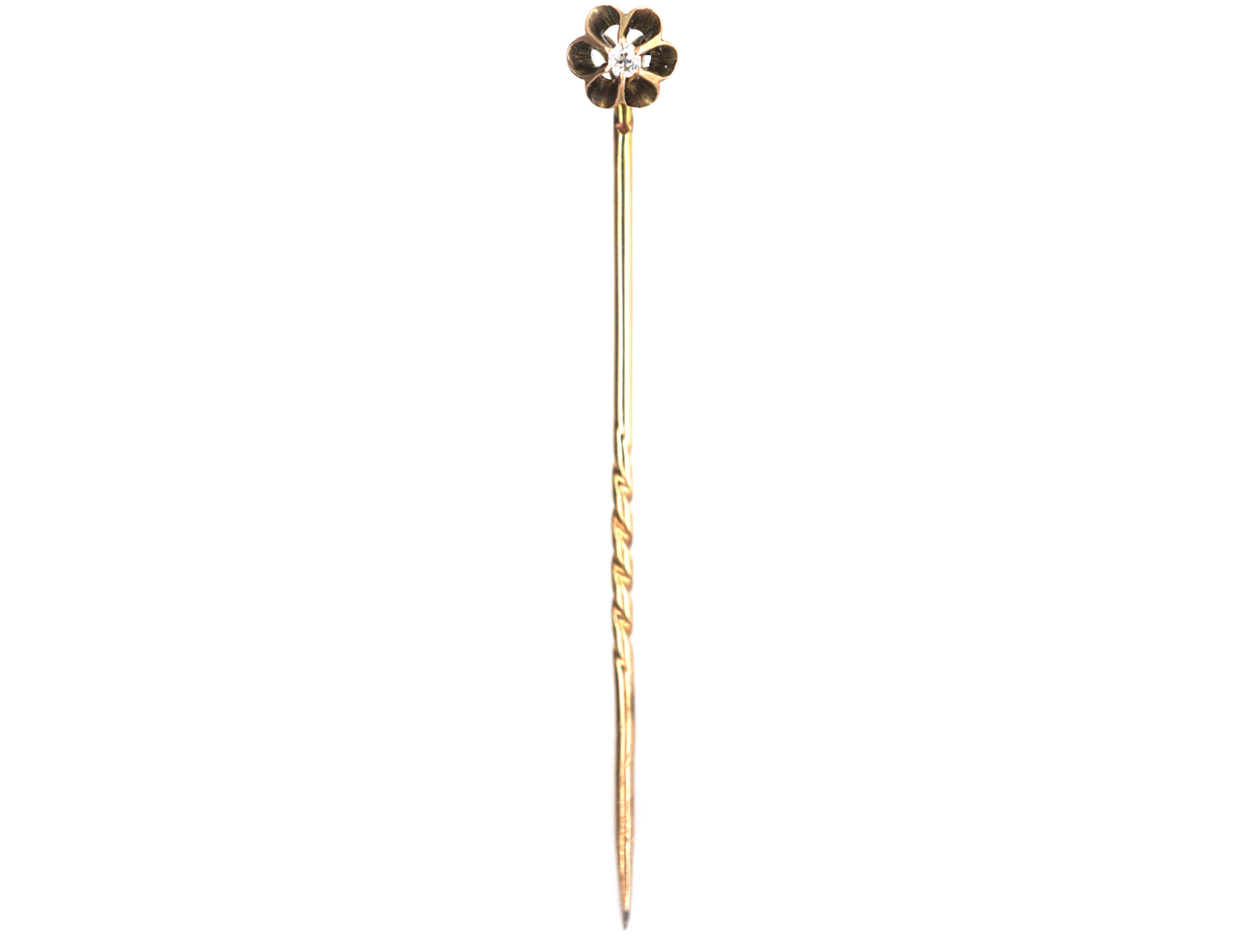 Victorian 9ct Gold Claw Set Diamond Tie Pin (833N) | The Antique ...