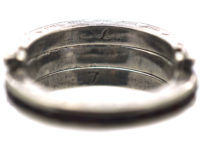 Retro Silver & Paste Flip Over Day & Night Ring