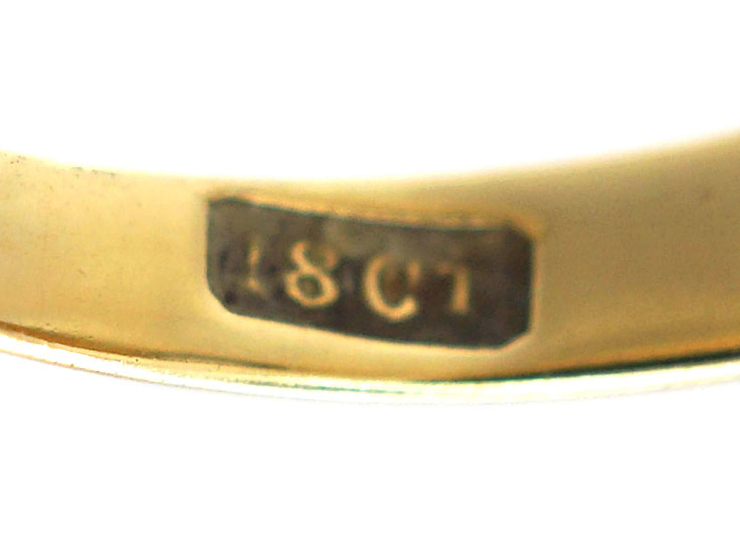 Victorian 18ct Gold & Diamond Rub Over Set Ring (201P) | The Antique ...