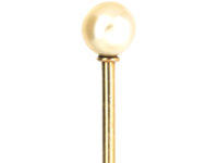 Edwardian Gold & Natural Pearl Tie Pin