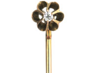 Victorian 9ct Gold Claw Set Diamond Tie Pin