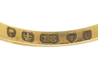 William IV 18ct Gold & Black Enamel Heart Shaped Ring