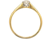 Art Deco 18ct Gold & Platinum Diamond Solitaire Ring