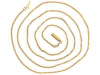 Edwardian 9ct Yellow Gold Trace Link Chain
