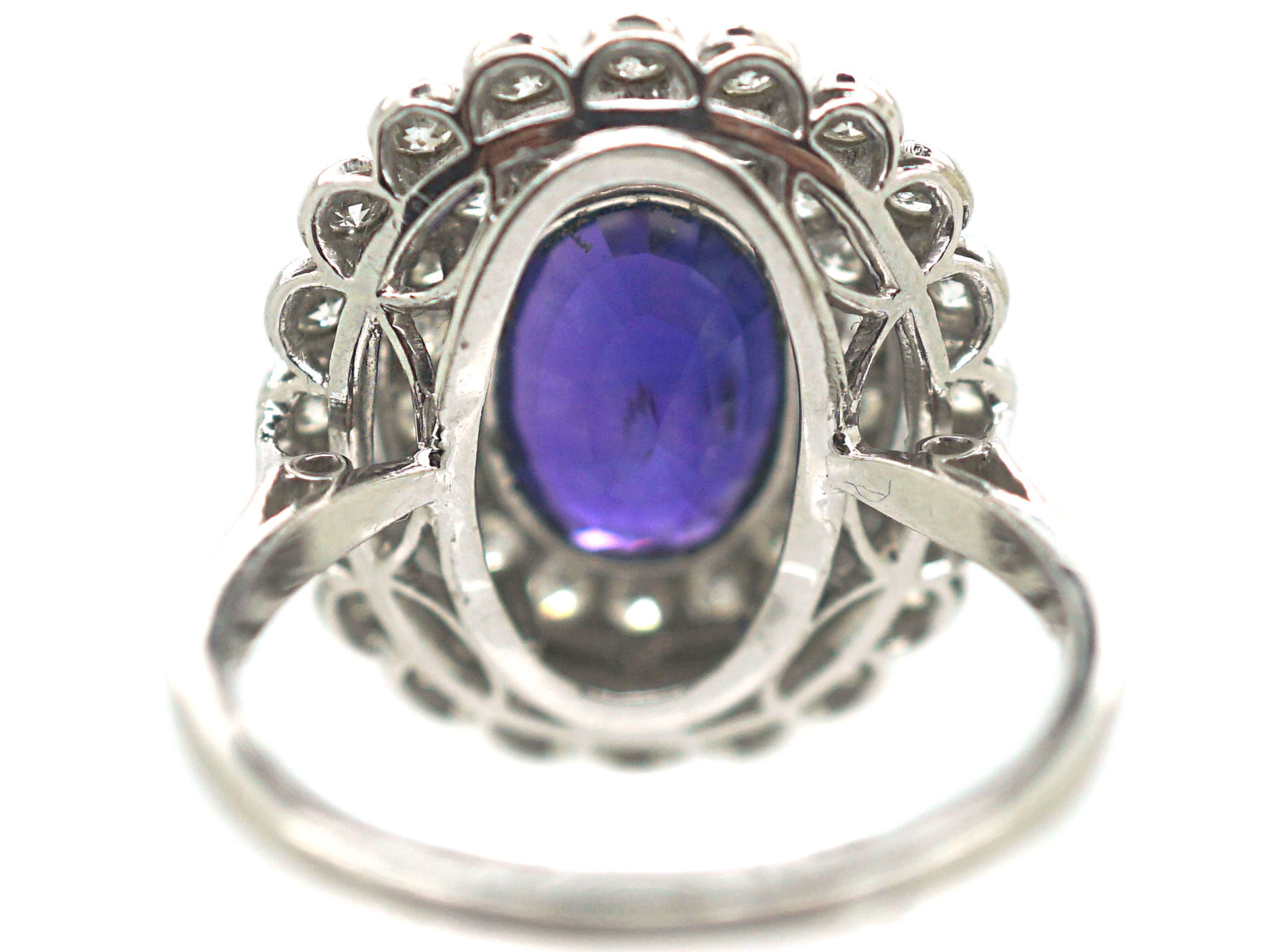 Edwardian Platinum Colour Change Sapphire & Diamond Ring (360P) | The ...