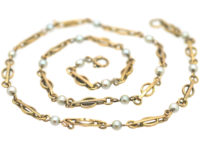 9ct Gold & Cultured Pearl Chain by Deakin & Francis