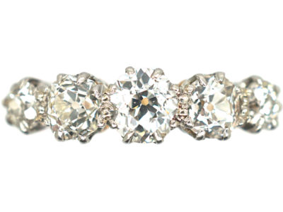 18ct Gold & Platinum Five Stone Diamond Ring