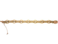 Edwardian 9ct Gold & Opal Gate Bracelet