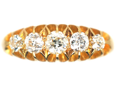 18ct Gold Edwardian Five Stone Diamond Ring