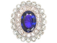 Edwardian Platinum Colour Change Sapphire & Diamond Ring