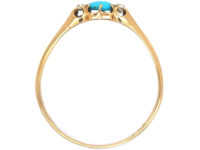 Edwardian 18ct Gold, Turquoise & Diamond Ring