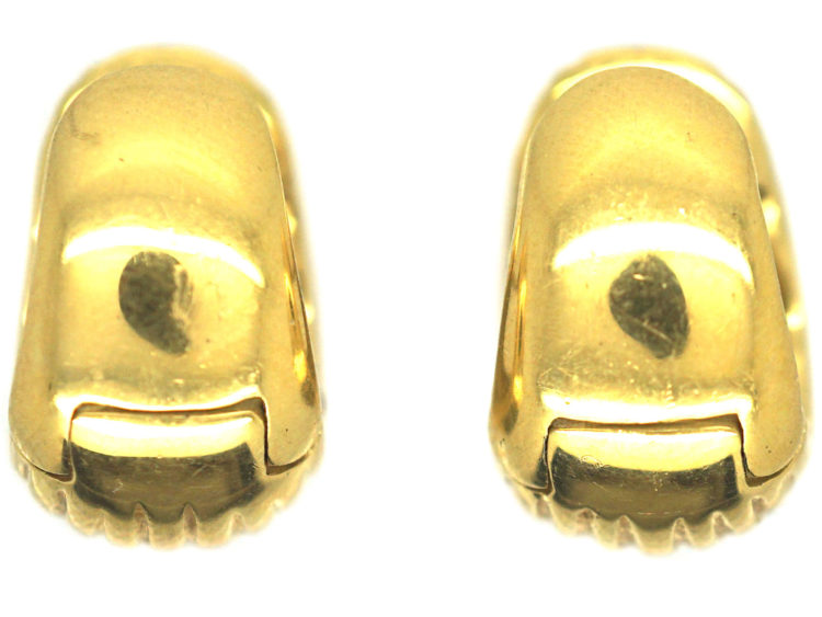 18ct White & Yellow Gold & Diamond Hoop Earrings
