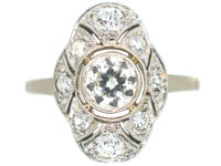 Art Deco 18ct White Gold & Platinum, Diamond Ring