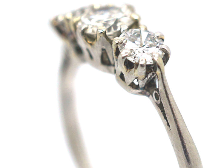 Art Deco Platinum & Diamond Three Stone Ring
