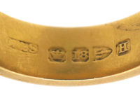18ct Gold Victorian Buckle Ring Which Opens To Reveal Hair
