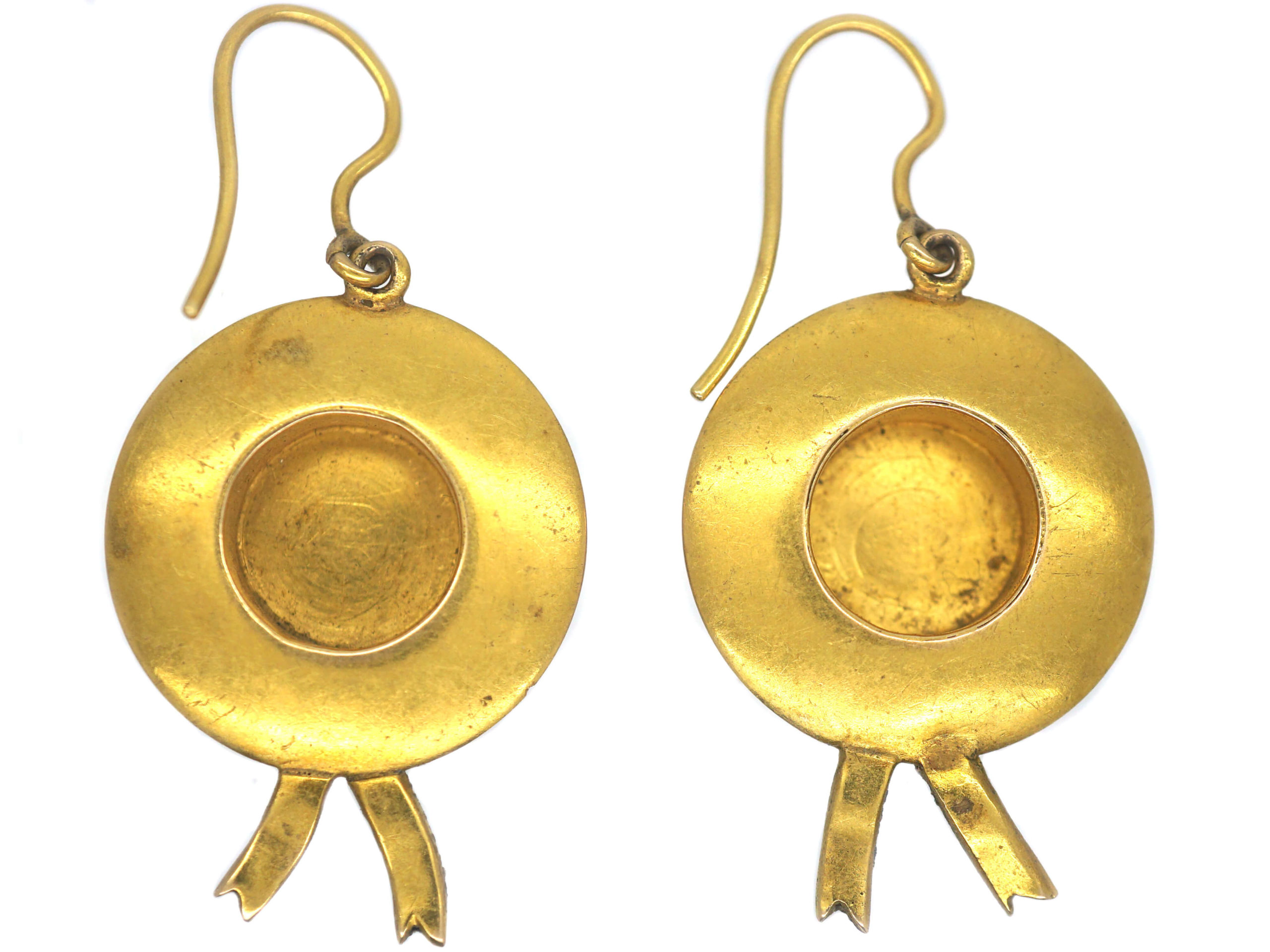 Victorian 15ct Gold & Blue Enamel Sailor's Hat Earrings (312P/PR) | The ...