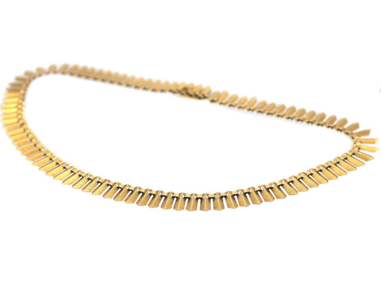 French 18ct Gold Fringe Necklace