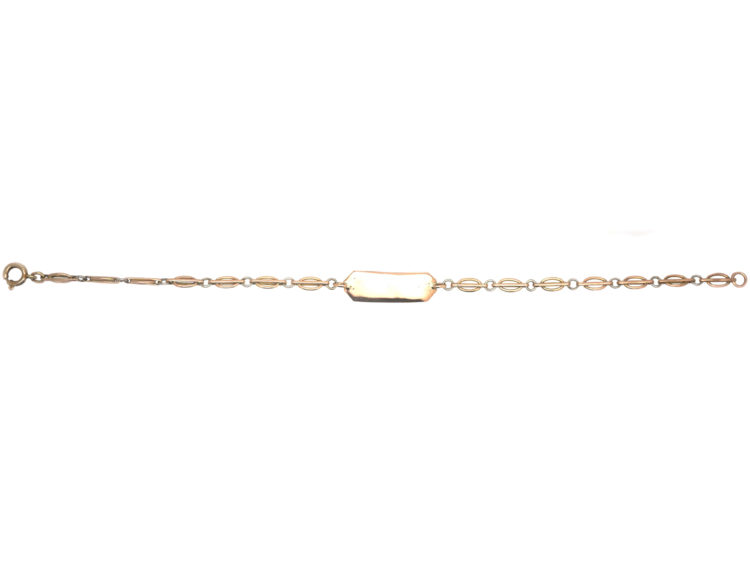Edwardian 9ct Gold & Platinum Two Colour Bracelet