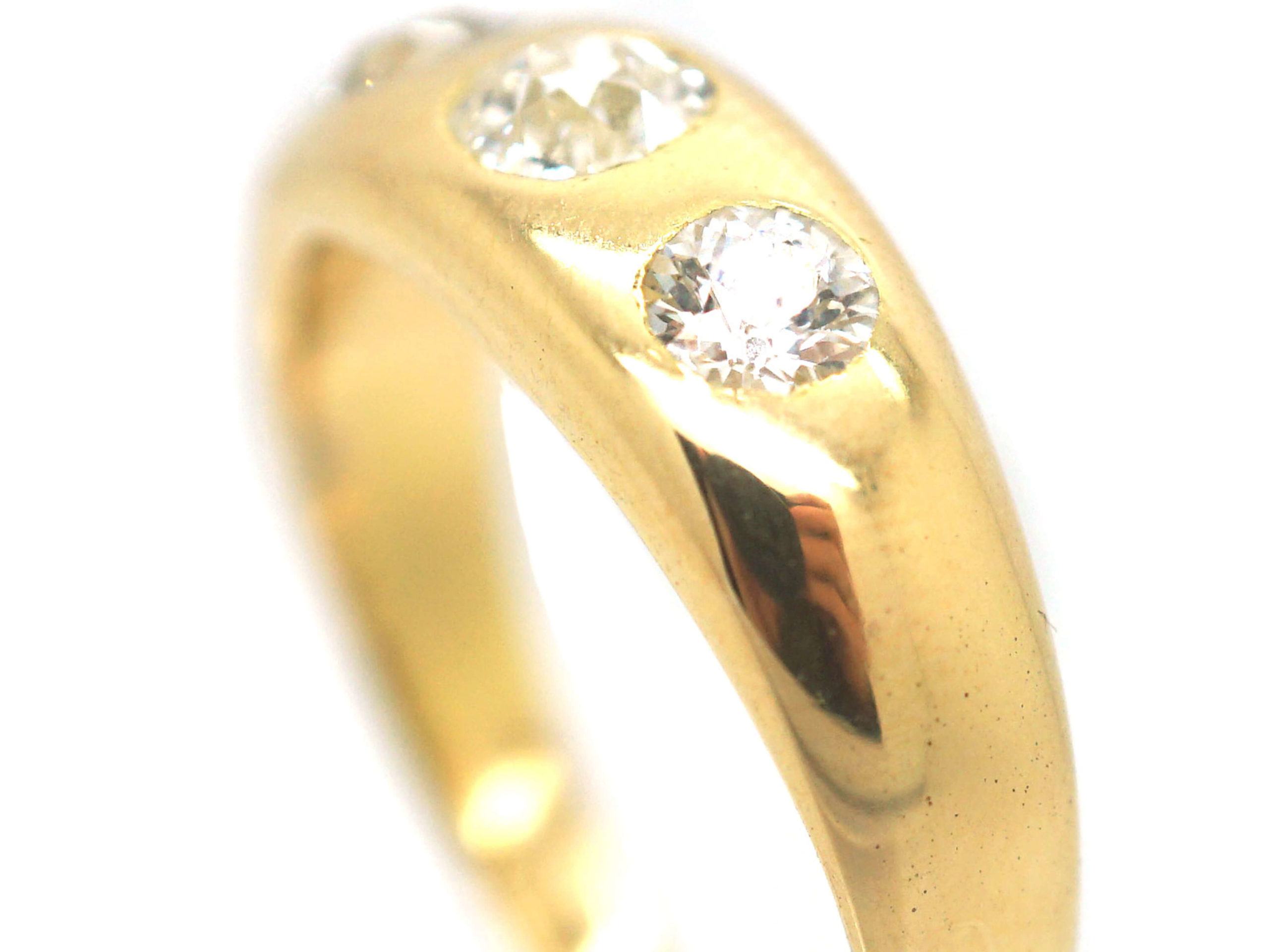 Victorian Three Stone Diamond Rub Over Set Ring (321P) | The Antique ...