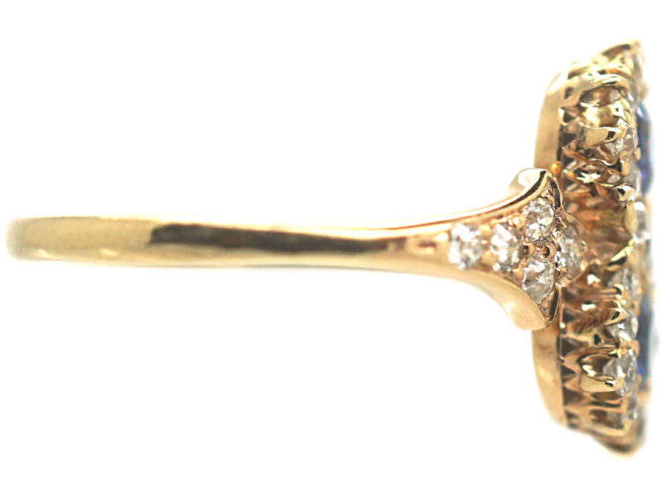 18ct Gold Sapphire & Diamond Figure of Eight Ring