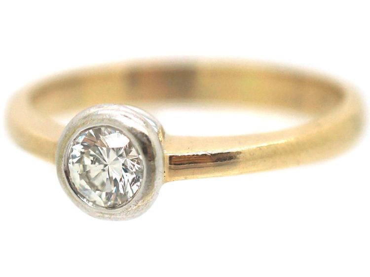 14ct Gold & Diamond Solitaire Ring