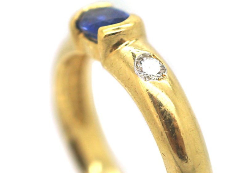 18ct Gold, Sapphire & Diamond Ring