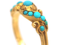 Early Victorian 18ct Gold & Turquoise Forget Me Not Ring