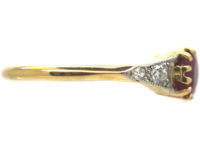 Edwardian 18ct Gold & Platinum, Ruby & Diamond Ring