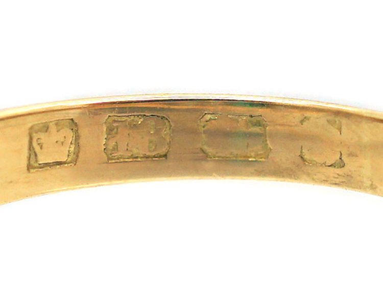 Victorian 18ct Gold Emerald & Diamond Ring