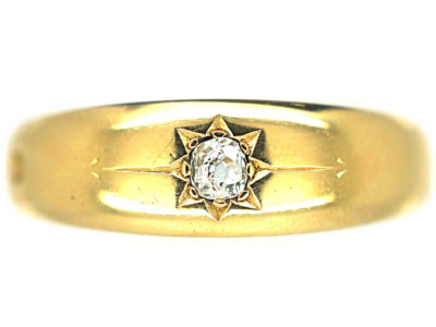 Victorian 18ct Gold Ring set with a Diamond