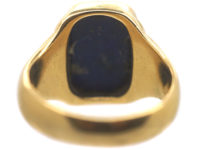 Art Deco 18ct Gold & Lapis Lazuli Signet Ring